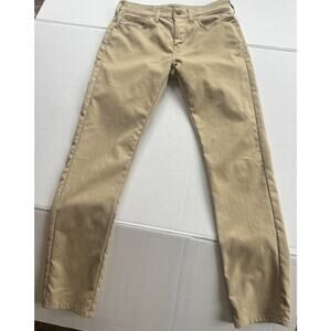 J Crew Slim Fit Flex 5 Pocket Chino Pants 28 x 30 Khaki Men